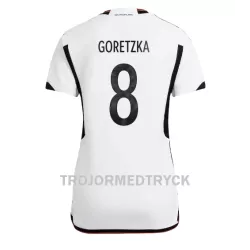 Tyskland Leon Goretzka 8 VM 2022 Fotbollströja Dam Hemma Tyskland Leon Goretzka 8 VM 2022 Fotbollströja Dam Hemma