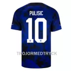 USA Christian Pulisic 10 VM 2022 Fotbollströja Borta