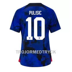 USA Christian Pulisic 10 VM 2022 Fotbollströja Dam Borta USA Christian Pulisic 10 VM 2022 Fotbollströja Dam Borta