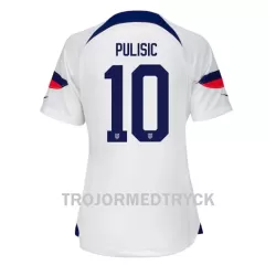 USA Christian Pulisic 10 VM 2022 Fotbollströja Dam Hemma USA Christian Pulisic 10 VM 2022 Fotbollströja Dam Hemma