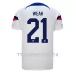 USA Timothy Weah 21 VM 2022 Fotbollströja Hemma
