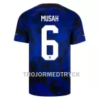 USA Yunus MUSAh 6 VM 2022 Fotbollströja Borta