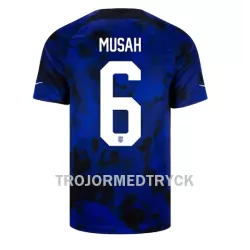 USA Yunus MUSAh 6 VM 2022 Fotbollströja Borta USA Yunus MUSAh 6 VM 2022 Fotbollströja Borta