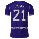 Argentina DYBALA 21 VM 2022 Fotbollströja Borta