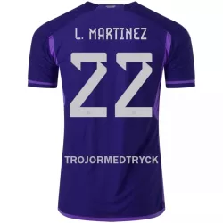 Argentina Lautaro Martinez 22 VM 2022 Fotbollströja Borta Argentina Lautaro Martinez 22 VM 2022 Fotbollströja Borta