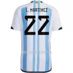 Argentina Lautaro Martinez 22 VM 2022 Fotbollströja Hemma