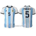 Argentina Leandro Paredes 5 VM 2022 Fotbollströja Hemma