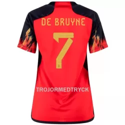 Belgien DE BRUYNE 7 VM 2022 Fotbollströja Dam Hemma Belgien DE BRUYNE 7 VM 2022 Fotbollströja Dam Hemma