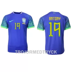 Brasilien Antony 19 VM 2022 Fotbollströja Borta Brasilien Antony 19 VM 2022 Fotbollströja Borta