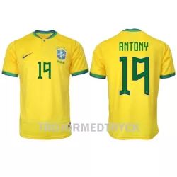 Brasilien Antony 19 VM 2022 Fotbollströja Hemma Brasilien Antony 19 VM 2022 Fotbollströja Hemma