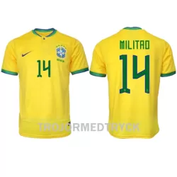 Brasilien Eder Militão 14 VM 2022 Fotbollströja Hemma Brasilien Eder Militão 14 VM 2022 Fotbollströja Hemma