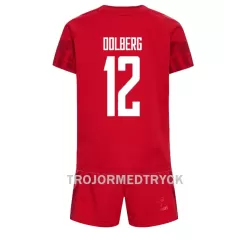 Danmark Kasper Dolberg 12 VM 2022 Fotbollströja Barn Hemma Danmark Kasper Dolberg 12 VM 2022 Fotbollströja Barn Hemma