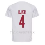 Danmark Simon Kjaer 4 VM 2022 Fotbollströja Borta