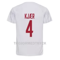 Danmark Simon Kjaer 4 VM 2022 Fotbollströja Borta Danmark Simon Kjaer 4 VM 2022 Fotbollströja Borta