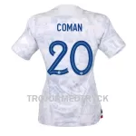 Frankrike Kingsley Coman 20 VM 2022 Fotbollströja Dam Borta