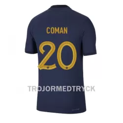 Frankrike Kingsley Coman 20 VM 2022 Fotbollströja Hemma Frankrike Kingsley Coman 20 VM 2022 Fotbollströja Hemma