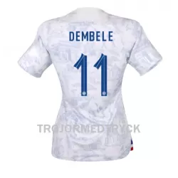 Frankrike Ousmane Dembele 11 VM 2022 Fotbollströja Dam Borta Frankrike Ousmane Dembele 11 VM 2022 Fotbollströja Dam Borta