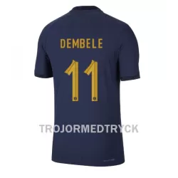 Frankrike Ousmane Dembele 11 VM 2022 Fotbollströja Hemma Frankrike Ousmane Dembele 11 VM 2022 Fotbollströja Hemma