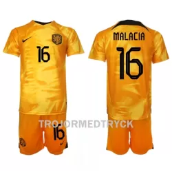 Holland Tyrell Malacia 16 VM 2022 Fotbollströja Barn Hemma Holland Tyrell Malacia 16 VM 2022 Fotbollströja Barn Hemma