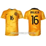 Holland Tyrell Malacia 16 VM 2022 Fotbollströja Hemma