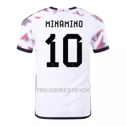 Japan MINAMINO 10 VM 2022 Fotbollströja Borta Japan MINAMINO 10 VM 2022 Fotbollströja Borta
