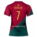 Portugal Cristiano Ronaldo 7 VM 2022 Fotbollströja Dam Hemma