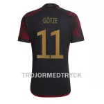 Tyskland Mario Gotze 11 VM 2022 Fotbollströja Borta
