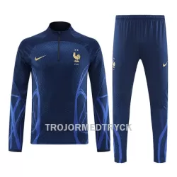 Frankrike Träningströja Quarter-Zip 2022 Navy Frankrike Träningströja Quarter-Zip 2022 Navy