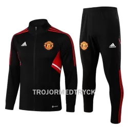Manchester United Träningsträningsoverall 22/23 Svart röd Manchester United Träningsträningsoverall 22/23 Svart röd