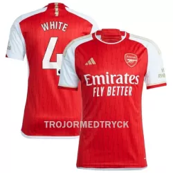 Arsenal White 4 Fotbollströja Hemma 2023/24 Arsenal White 4 Fotbollströja Hemma 2023/24