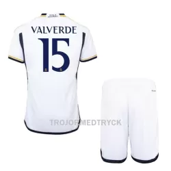 Real Madrid Valverde 15 Fotbollströja Barn Hemma 2023/24 Real Madrid Valverde 15 Fotbollströja Barn Hemma 2023/24