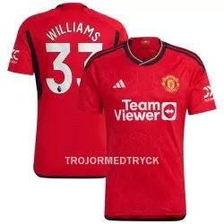 Manchester United Williams 33 Fotbollströja Hemma 2023/24 Manchester United Williams 33 Fotbollströja Hemma 2023/24