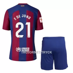 FC Barcelona Frenkie de Jong 21 Fotbollströja Barn Hemma 2023/24 FC Barcelona Frenkie de Jong 21 Fotbollströja Barn Hemma 2023/24