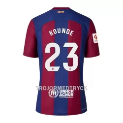 FC Barcelona Kounde 23 Fotbollströja Barn Hemma 2023/24