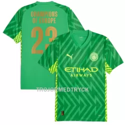 Manchester City Champions of Europe Målvakt Fotbollströja Hemma 2023/24 Manchester City Champions of Europe Målvakt Fotbollströja Hemma 2023/24