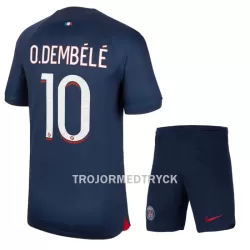Paris Saint-Germain Dembele 10 Fotbollströja Barn Hemma 2023/24 Paris Saint-Germain Dembele 10 Fotbollströja Barn Hemma 2023/24