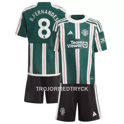 Manchester United Bruno Fernandes 8 Fotbollströja Barn Borta 2023/24 Manchester United Bruno Fernandes 8 Fotbollströja Barn Borta 2023/24