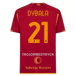 AS Roma Dybala 21 Fotbollströja Hemma 2023/24 AS Roma Dybala 21 Fotbollströja Hemma 2023/24