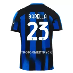 Inter Milan Barella 23 Fotbollströja Hemma 2023/24 Inter Milan Barella 23 Fotbollströja Hemma 2023/24