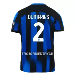 Inter Milan Dumfries 2 Fotbollströja Hemma 2023/24 Inter Milan Dumfries 2 Fotbollströja Hemma 2023/24