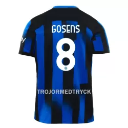 Inter Milan Gosens 8 Fotbollströja Hemma 2023/24 Inter Milan Gosens 8 Fotbollströja Hemma 2023/24