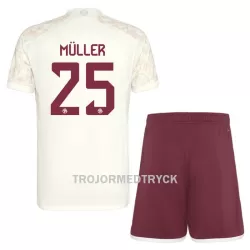 FC Bayern München Müller 25 Champions League Fotbollströja Barn Tredje 2023/24 FC Bayern München Müller 25 Champions League Fotbollströja Barn Tredje 2023/24