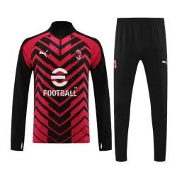 AC Milan Träningströja Quarter-Zip 2023/24 Röd svart AC Milan Träningströja Quarter-Zip 2023/24 Röd svart