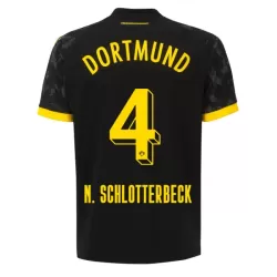 Borussia Dortmund N. Schlotterbeck 4 Fotbollströja Borta 2023/24 Borussia Dortmund N. Schlotterbeck 4 Fotbollströja Borta 2023/24