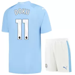 Manchester City Doku 11 Fotbollströja Barn Hemma 2023/24 Manchester City Doku 11 Fotbollströja Barn Hemma 2023/24
