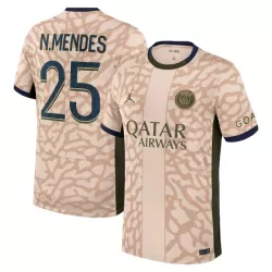 Paris Saint-Germain Nuno Mendes 25 Fotbollströja Fjärde Jordan 2023/24 Paris Saint-Germain Nuno Mendes 25 Fotbollströja Fjärde Jordan 2023/24