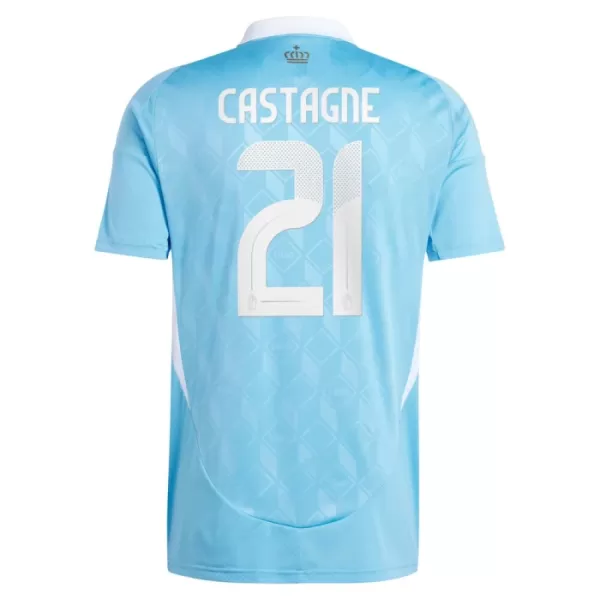 Belgien Castagne 21 Fotbollströja Borta EM 2024