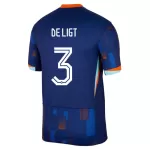Holland De Ligt 3 Fotbollströja Borta EM 2024