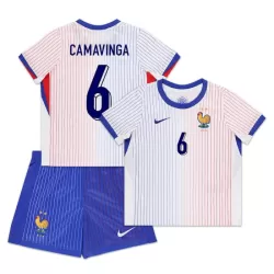 Frankrike Camavinga 6 Fotbollströja Barn Borta EM 2024 Frankrike Camavinga 6 Fotbollströja Barn Borta EM 2024