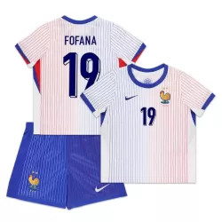 Frankrike Fofana 19 Fotbollströja Barn Borta EM 2024 Frankrike Fofana 19 Fotbollströja Barn Borta EM 2024